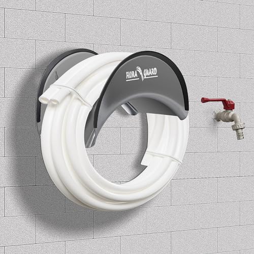 FLORA GUARD 2 Pack Garden Hose Holder, Heavy Duty Hose Hanger - color: 2Pack Gray