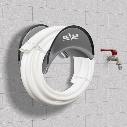FLORA GUARD Garden Hose Holder, Heavy Duty Wall Mount Hose Hanger - color: Gray