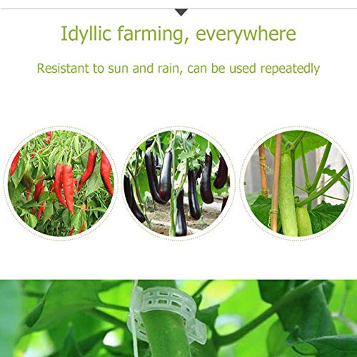 200PCS Plant Support Clips, Tomato Crop Vine Fixing Clips