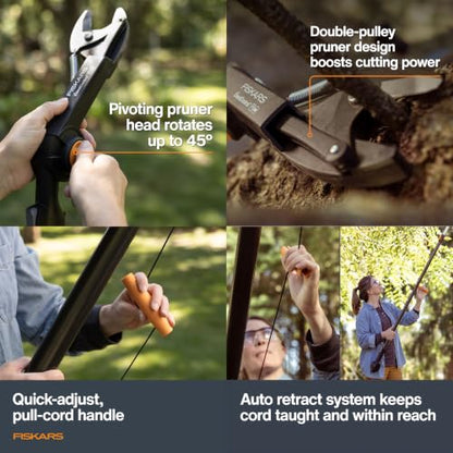 Fiskars 4-16 Ft XtendControl Extendable Pole Saw & Tree Pruner Modular Set - style: 16' Pruner Saw Kit