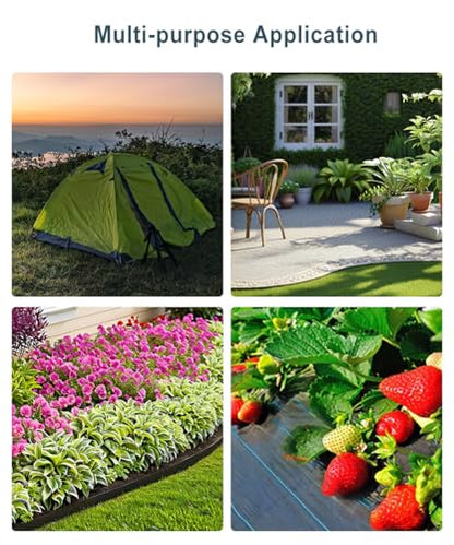 50 Pack of 8-inch Plastic Landscape Edging Spikes are Perfect for anchoring Weed barriers, Paver Edging, Artificial Turf, Grass Pathways, and More. - color: Black-50pcs