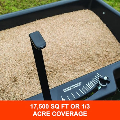 Agri-Fab Tow Behind Spiker Seeder Drop Spreader for Seed, Fertilizer, Salt and Ice Melt, 100 lb Capacity with 32 In Working Width - style: 100 lb. Tow-Behind Spiker/Seeder Spreader