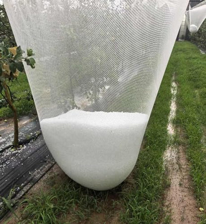 HDPE Diamond Anti-Hail & Anti-Bird Netting,40g/㎡,Tear/UV Resistant & Anti-Aging.Protection for Gardens,Farms,Orchards,Includes Work Gloves,3×3m/9.8×9.8ft - size: 3×3m/9.8×9.8ft