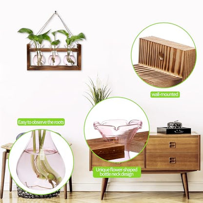 Plant Propagation Station Plant Terrarium Unique Birthday Gifts for Women - color: Pink