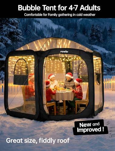Porayhut Pop Up Greenhouse Tent,Portable Large Walk-in Plant House 10’X10’ ,Indoor Outdoor Gardening Plant Sunshine Room with PVC Mesh Cloth Cover for Protecting Plant from Cold Frost & Birds - style: 90.6"Tall Black Greenhouse