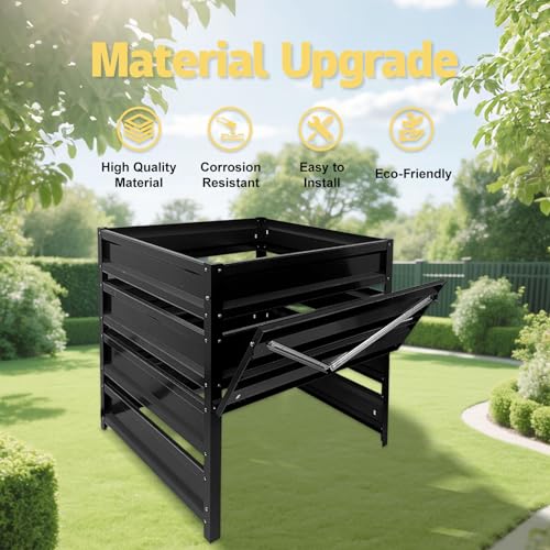 Compost Bin Outdoor - 170 Gallon Metal Wire Mesh Compost Bins - size: 170 Gallon - 31.5(L)*31.5(W)*39.4(H) inch