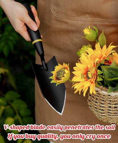 Kemaier Gardening Hand Trowel and Stainless Steel Hand Cultivator