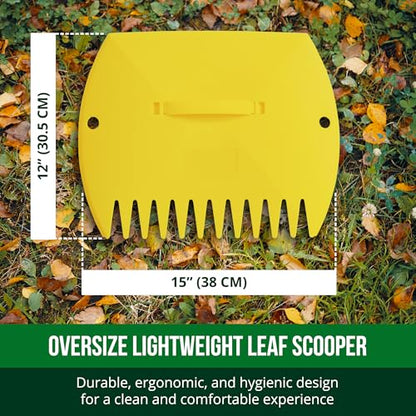 GardenHOME Leaf Picker Upper, Leaf Scoops Hand Rakes, Leaf Grabber Claws - style: light yellow