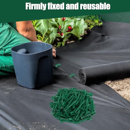 Nuanchu 100 Pcs 4 Inch Landscape Garden Stakes Bulk, Degradable Sod Spikes - size: 4 Inch