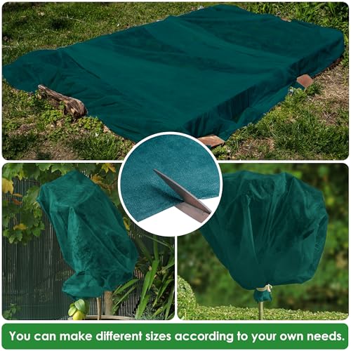 32.8x9.8 Ft Plant Covers Freeze Protection, Warm Winter Frost Cloth Blanket - color: Green-33x10ft