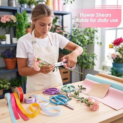 4PCS Flower Scissors, Stainless Steel Floral Scissors (Standard) - size: 4PCS Standard