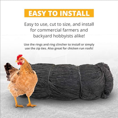 Stromberg's 1" Knotted Netting, Game Bird Netting, 50'x100' - style: 1" Netting - 50' x 100'