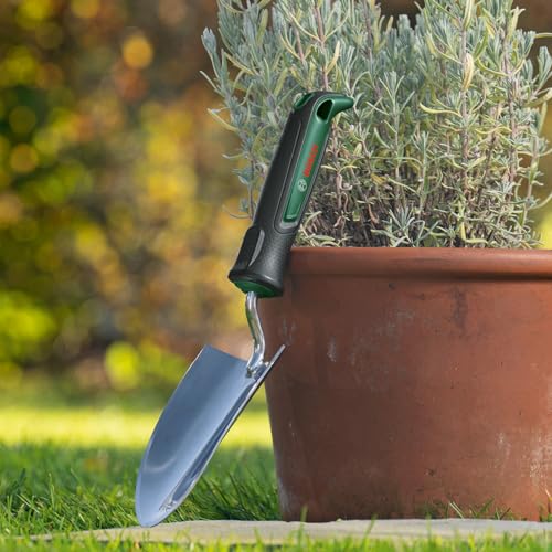Bosch Garden Hand Tool Trowel (for Digging Or Weeding, Robust, Stainless Steel, Soft Grip Handle, Egonomic Design) - style: Planting Shovel