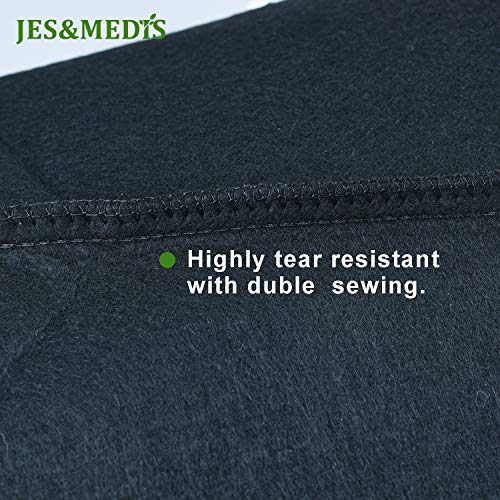 JES&MEDIS 12-Pack 5 Gallon Plant Grow Bags Thick Aeration Non Woven Fabric Flower Vegetable Pots with Handles Garden Container Black (5 Gallon_12 Pack) - size: 5Gallon_12Pack