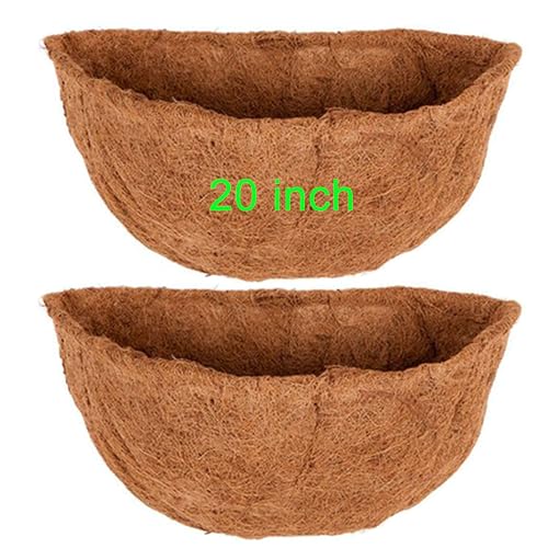 2PCS 20 Inch Coconut Liners Half Round - size: 20 Inch