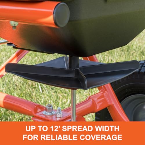 Agri-Fab Tow Behind Broadcast Spreader for Seed, Fertilizer, Salt and Ice Melt, 185 lb Capacity Lawn and Garden Spreader with 12 Ft Spread Width - style: 185 lb. Tow-Behind Lawn & Garden Broadcast Spreader