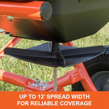 Agri-Fab Tow Behind Broadcast Spreader for Seed, Fertilizer, Salt and Ice Melt, 185 lb Capacity Lawn and Garden Spreader with 12 Ft Spread Width - style: 185 lb. Tow-Behind Lawn & Garden Broadcast Spreader