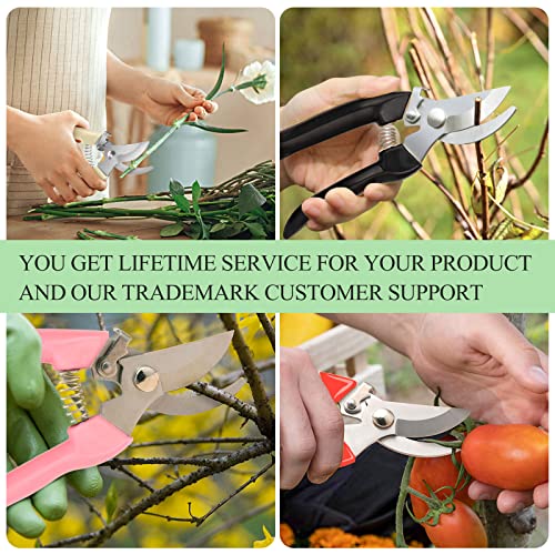 Premium garden shears, meperez pruning scissors gardening tools, pruners for flower, bushes, rose and fruit tree, use for florist, yard and orchard the plant clippers, sharp steel anvil snips