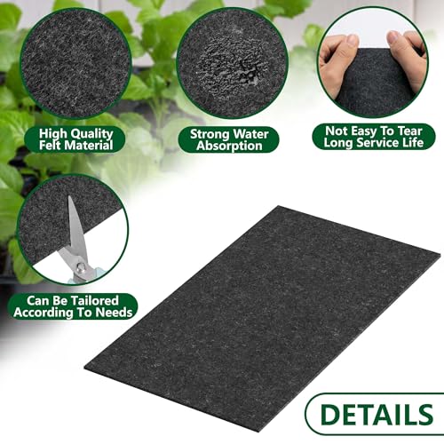 EBaokuup 8 Pcs 24-Cell Replacement Capillary Mats-13 x 8 Inches Self Watering Seed Starting Mat-Capillary Mats for Indoor Gardening Greenhouse Plant Seed Starting - color: 24cell-8pcs