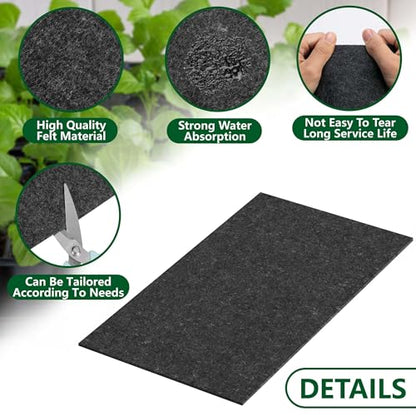 EBaokuup 8 Pcs 24-Cell Replacement Capillary Mats-13 x 8 Inches Self Watering Seed Starting Mat-Capillary Mats for Indoor Gardening Greenhouse Plant Seed Starting - color: 24cell-8pcs