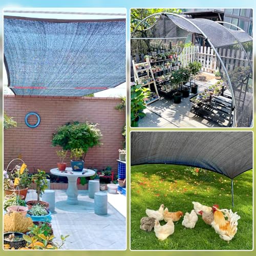 50% Shade Cloth for Garden, 6.5x10FT Black Mesh Tarp Net - color: Standard, size: 6.5FT x 10FT