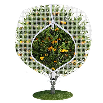 FONUNO Fruit Tree Netting with Zipper Birds Netting for Fruit Trees, White - color: White, size: 8 x 8 feet - 1 Pack