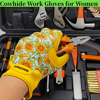 Cute Pattern Gardening Gloves,Thornproof Garden Glove,Gardener Gift - color: 1 Pair Per Pack-daisy, size: Small