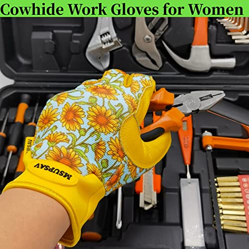 Cute Pattern Gardening Gloves,Thornproof Garden Glove,Gardener Gift - color: 1 Pair Per Pack-daisy, size: Medium