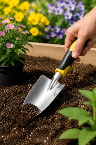 Garden Hand Trowel, Heavy Duty Stainless Steel Shovel for Planting (Wide Trowel) - color: Wide Trowel
