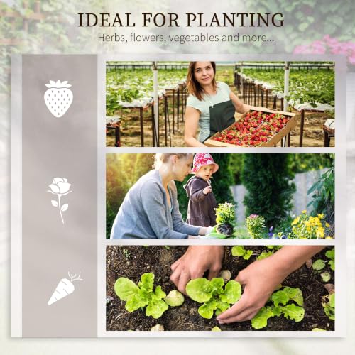 Outsunny 7.5 x 7.5ft DIY Raised Garden Bed, Large Wooden Planter Box, Brown - color: Brown, size: 7.5' x 7.5'