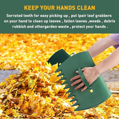 2pcs Leaf Scoops Hand Rakes, Leaves Grabber, Lightweight Leaf Picker Upper