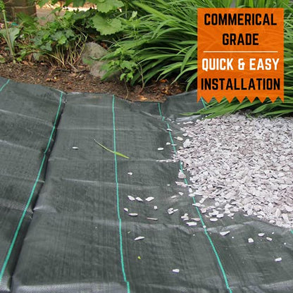 Vapor Barrier Supply - 3.2oz Premium Landscape Fabric Heavy Duty - (15' x 300') - Commercial Grade Landscape Fabric, Woven Landscaping Fabric, Ground Cover for Gardening, Farming, Agriculture - size: 15' x 300'