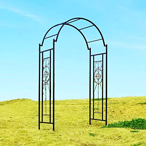 OUTOUR Garden Arch Arbor Arbour Trellis Outdoor Iron Arbor Arbour