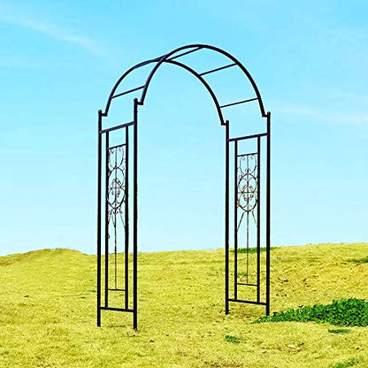 OUTOUR Garden Arch Arbor Arbour Trellis Outdoor Iron Arbor Arbour