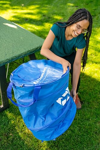Coghlan's Deluxe Durable Pop-Up Recycling Can – Collapsible Bin with Zippered Lid, Bag Clips, and Anchoring Points for Camping, Home, and Outdoor Use – 29.5 Gallon - color: Deluxe Recycle Can - 29.5 Gallon