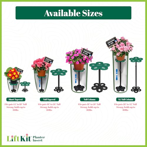 Lift Kit Planter Insert XL Tall Column Plant Riser Fill Bottom of Tall Flower Pots and XL Plant Containers | Indoor and Outdoor (20-34" Rise, 10" Base, 10" Top) - size: XLTall Column Lift: 21-34" Rise, 10" Base, 10" Top