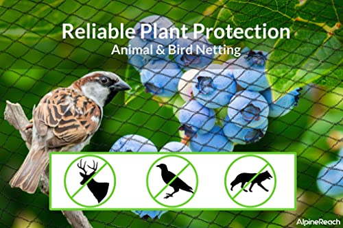 AlpineReach Garden Netting 7.5 x 65 ft, Green Heavy Duty Bird Net - color: Green, size: 7.5ft x 65ft