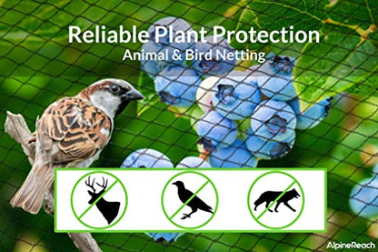 AlpineReach Garden Netting 7.5 x 100 ft, Black Heavy Duty Bird Net - color: Black, size: 7.5ft x 100ft