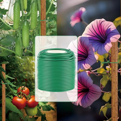 Soft Plant Ties, 164ft Garden Wire, 3.5mm Flexible Garden Ties for Climbing Plants, Tomato, Vines Plant, Flowers, Roses Plant Support - size: 164 Ft