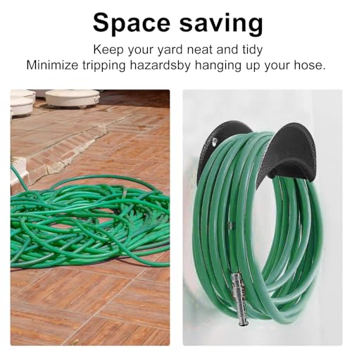 GARTOL Garden Hose Holder Heavy Duty Wall Mount, High Carbon Steel Hose Hanger for Outside Yard, Rust Proof - size: 1 Pack