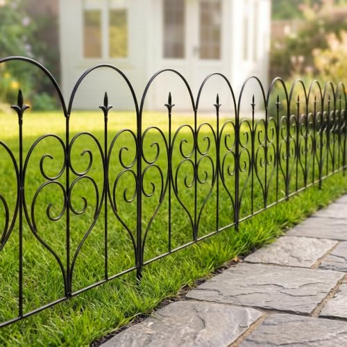 Thealyn Garden Fence 32" x 10ft, 5 Panels, No Digging Metal Barrier - size: 5 Panels-32 inch x 10 feet