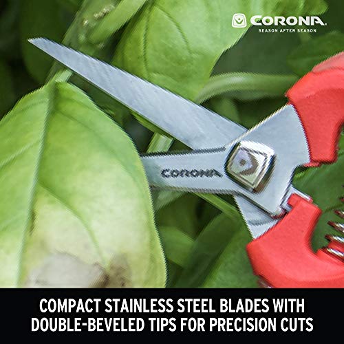Corona FS 3214D ComfortGEL Leaf & Stem Micro Snips, Pack of 1, Orange - size: Pack of 1