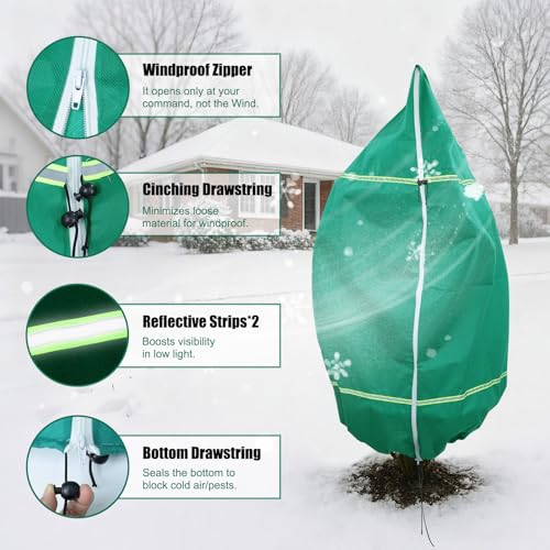IC ICLOVER Plant Covers Freeze Protection, 47"x71" Frost Blankets, 4 Pack