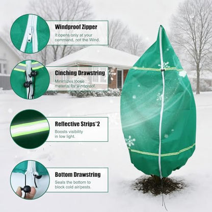 IC ICLOVER Plant Covers Freeze Protection, 47"x71" Frost Blankets, 4 Pack