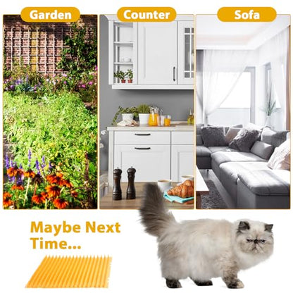 Nuanchu 16 Pack Cat Mat with Spikes, Pet Deterrent Outdoor, Orange - color: Orange