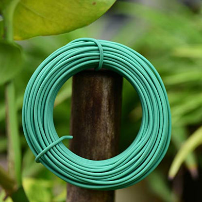 YDSL 66 Feet Soft Plant Tie, Green Twist Garden Ties for Plants, Office Organization and Home(Diameter - 2.5MM) - size: 66feet