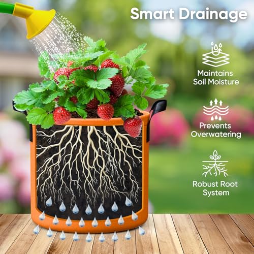 7 Gallon Potato Grow Bags: 6Pack Garden Bags with Flap for Growing Potatoes - size: 7 Gallon
