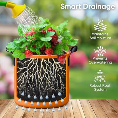 7 Gallon Potato Grow Bags: 6Pack Garden Bags with Flap for Growing Potatoes - size: 7 Gallon