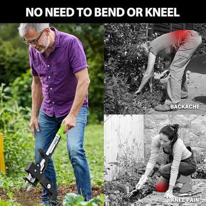 MAZING 4-Claw 39" Weed Puller Tool, Length Adjustable Detachable Weed Remover, Stainless Steel Claws Weed Picker and Grabber, Stand Up Weed Root Pulling Tool for Lawn, Yard, Garden, Patio - size: 39" 4-Claw