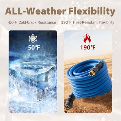 5/8" Hot/Cold Water Hose 100Ft, -50℉ To 190℉ - size: 100Ft